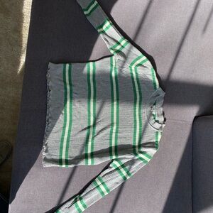 Striped Ribbed Long Sleeve Top